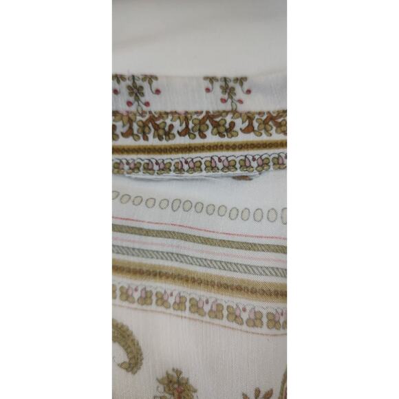 J. Jill Women's Long Sleeve Button Down Slits Hem Paisley Tunic Dress Size S - Picture 6 of 8